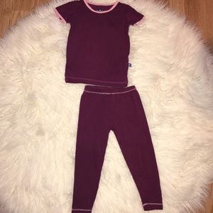 Kickee pants set 2t orchid EUC